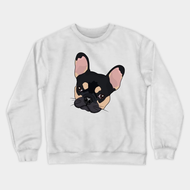 Black French Bulldog Crewneck Sweatshirt by crankycranium